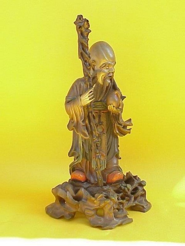 Chinese Carved figure Sage of Longevity Deity