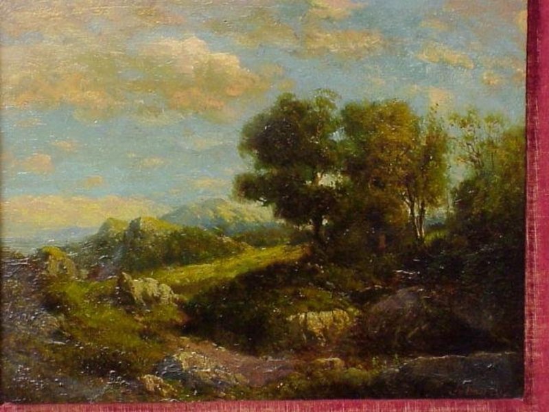 Julian Rix Early California Mt. Tamalpias landscape oil