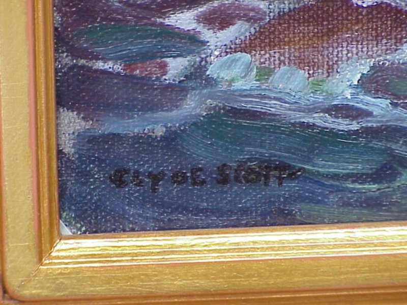 Carmel California impressionist seascape Clyde Scott