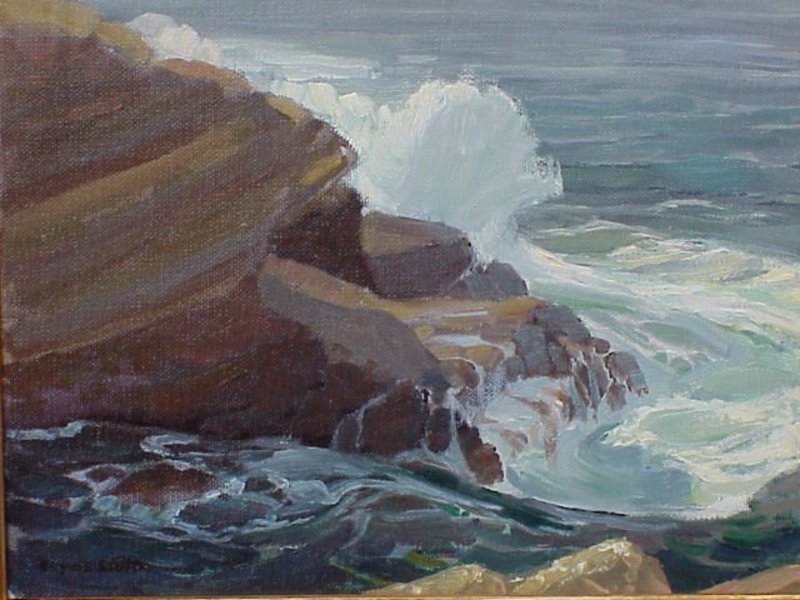 Carmel California impressionist seascape Clyde Scott