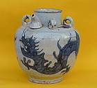 Ming Dynasty Chinese porcelain wine jar Dragon motif