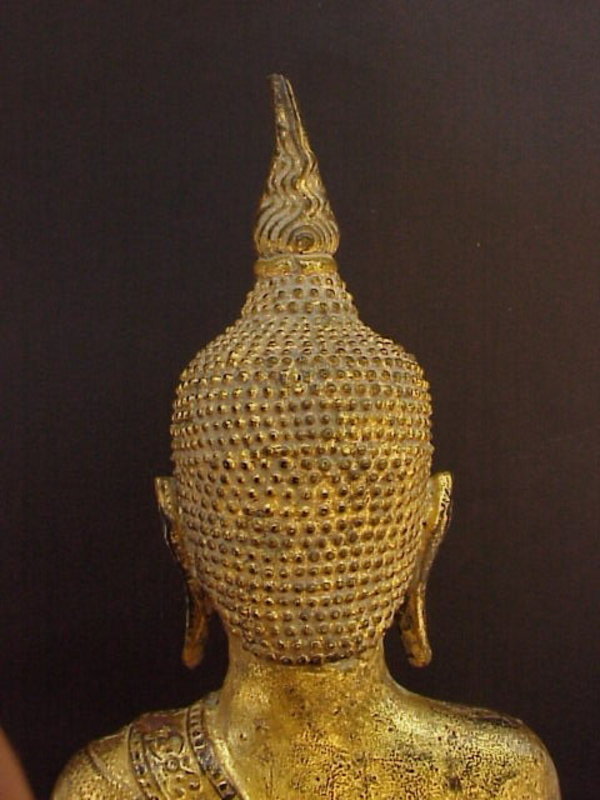 Thailand Buddha Sukhothai Style gilt bronze c.1840