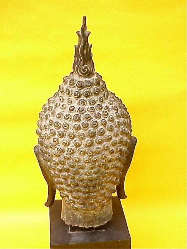 Bronze  Head of Buddha Thailand Sukhotai