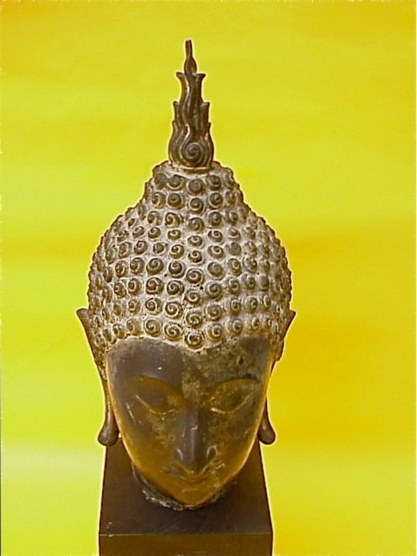 Bronze  Head of Buddha Thailand Sukhotai