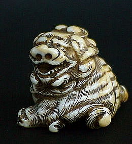 Japanese Netsuke Shishi Dog or Lion 19th century