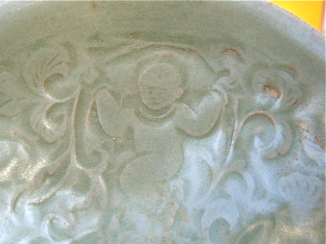 Chinese Song Dynasty Celadon tea bowl dancing boys