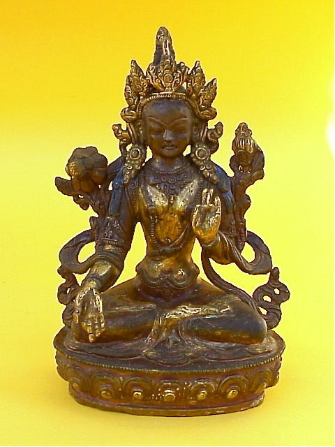 Tibetan Tara Buddha bronze late 19 century