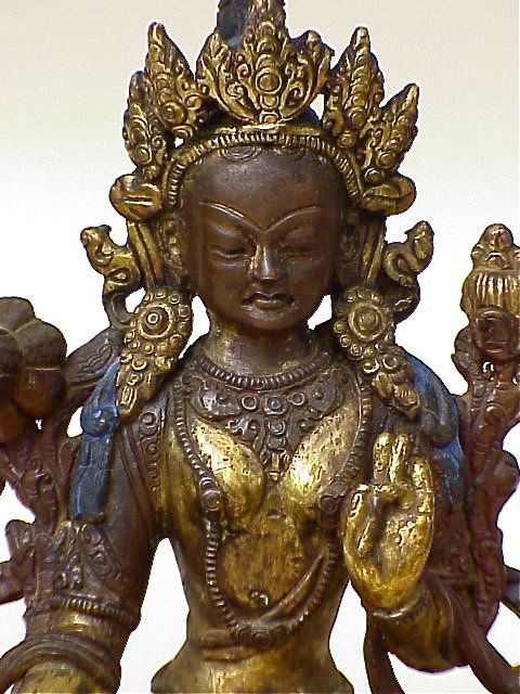 Tibetan Tara Buddha bronze late 19 century