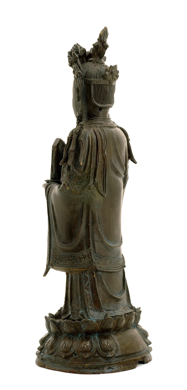 Lg 17C Ming Chinese Bronze Buddha Quan Kwan Yin