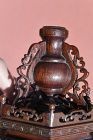 19C Chinese Hard Wood Carved Carving Scholar Stand AS IS