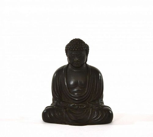 1930's Japanese Bronze Seated Amita Buddha