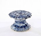 17C Chinese Kangxi Blue & White Porcelain Salt Cellar