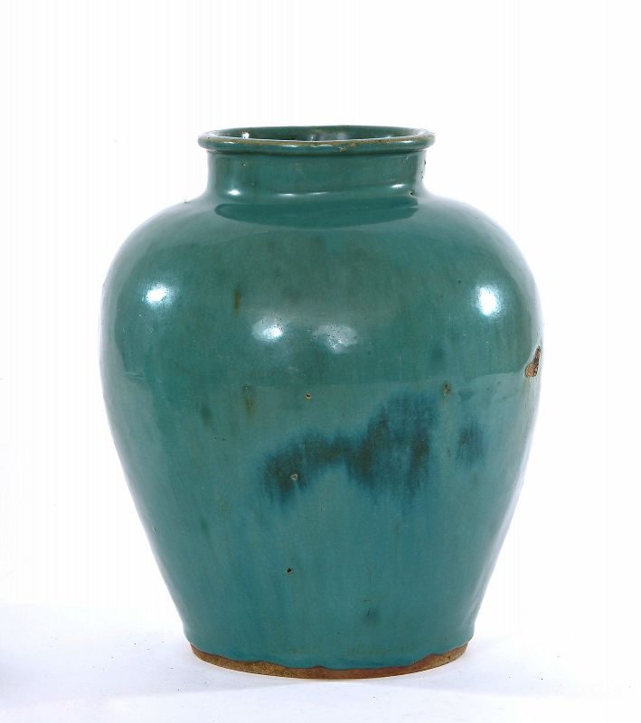 18C Chinese Shíwan Junyao Pottery Jar Pot Vase 石灣窯