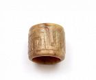 19C Chinese Jade Nephrite Carved Carving Archer Ring