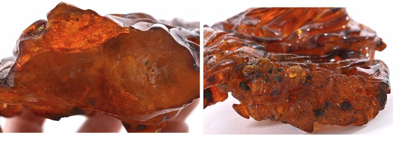19C Chinese Cognac Honey Amber Carved Figure Figurine