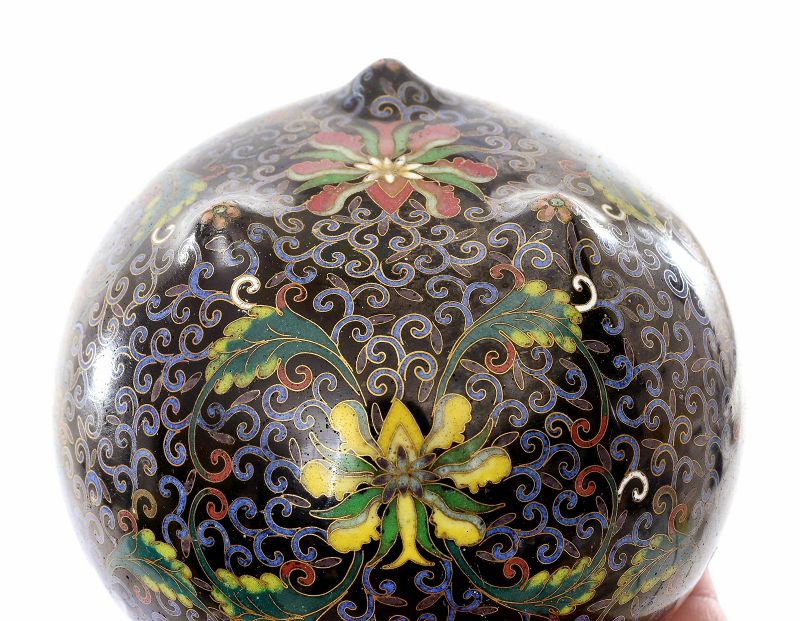 Old Chinese Gilt Cloisonne carved Jar Lao Tian Li 老天利制