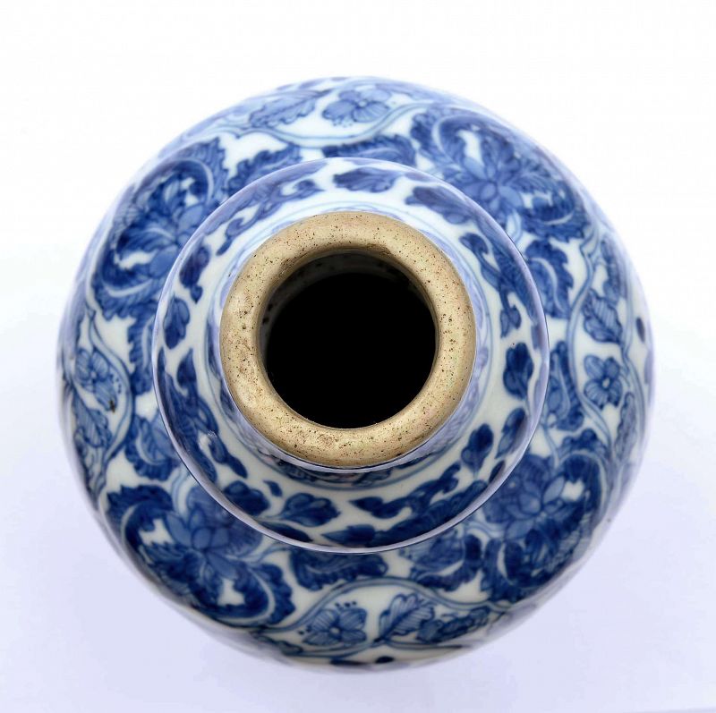 17C Kangxi Chinese Blue &amp; White Double Gourd Porcelain Vase