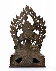 Old Chinese Tibetan Tibet Nepal Bronze Seated Buddha Figure  2455 Gram