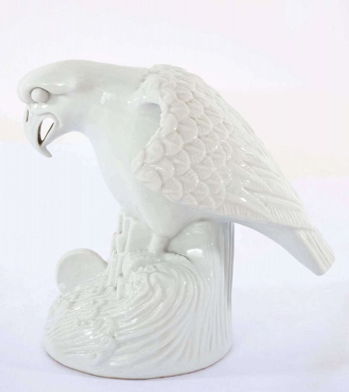 Old Chinese Blanc De Chine Dehua Porcelain Eagle Bird