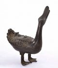 17C/18C Chinese Bronze Duck Shaped Incense Burner Censer 1474 Gram
