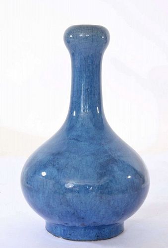 19C Chinese Flambe Sang Boeuf Langyao Style Garlic Head Porcelain Vase