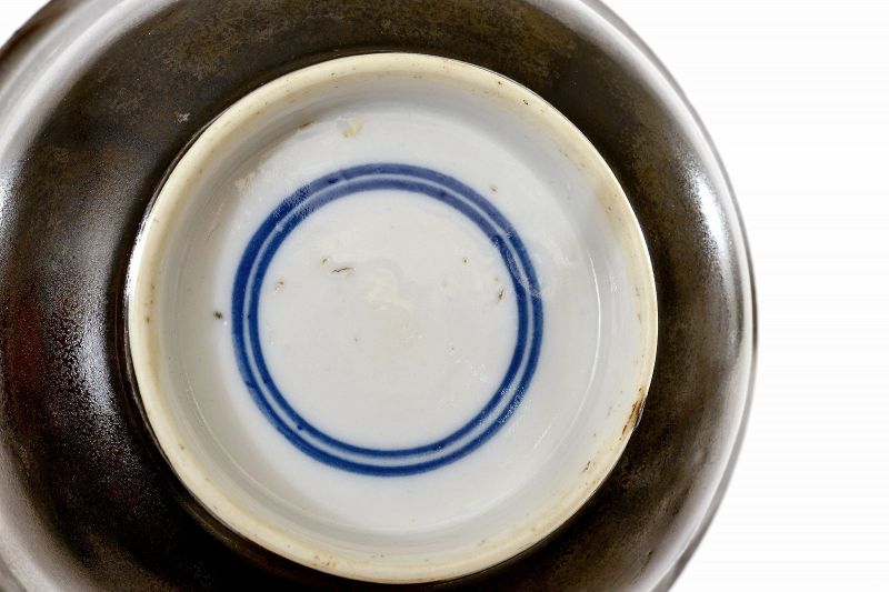 17C Kangxi Chinese Iron Rust Black Glazed Porcelain Bowl
