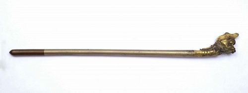 Old Korean Gilt Silver Binyeo Hair Pin Hairpin Dragon Head