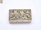 1900's Chinese Export Gilt Silver Box Figure Marked