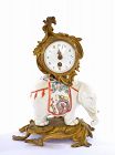 19C French Chinoiserie Samson Kakiemon Elephant Ormolu Clock