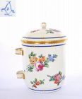 Antique French Sevres Porcelain Tobacco Jar Pot Cover Mk