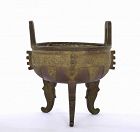 17th Century Chinese Bronze Censer Incense Burner 1837 gram