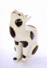 Japanese Kutani Standing Porcelain Cat Neko Marked