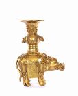 17C Chinese Bronze Elephant Vase 947 Gram