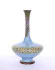 1900's Japanese Flambe Cloisonne Enamel Vase Butterfly
