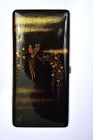 Large Japanese Namiki Lacquer Cigarette Case Lovebirds Sg