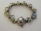 Hector Aguilar 940 Silver Bracelet  Rare Design 8 1/2" Long