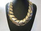 Fred Davis Sterling Silver Chevron Necklace Circa 1930's  Rare