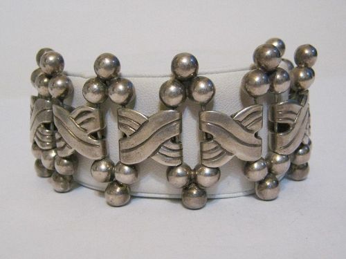 Hector Aguilar Mexican Silver Six Spheres Bracelet Iconic Design