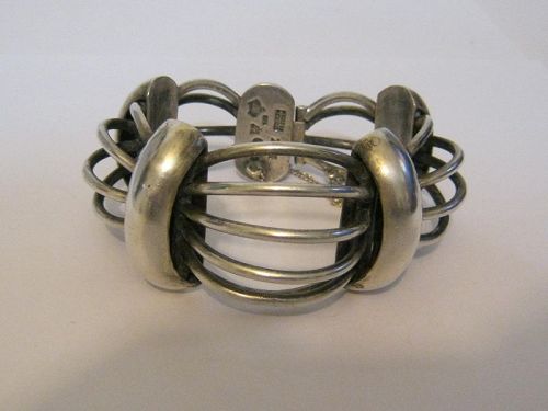 Antonio Pineda Taxco 970 Bracelet Huge "Cage Bracelet"  Midcentury