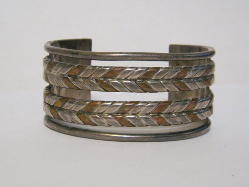 William Soratling Early Period Silver & Copper Cuff Bracelet Iconic