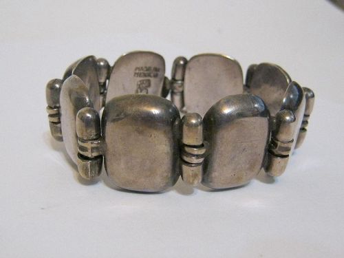 Hector Aguilar Taxco Mexican Sterling Silver Bracelet Book Piece
