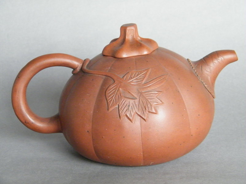 Pumpkin Shaped Yixing Teapot - 18th or 19th Century