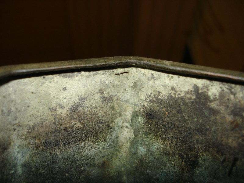 Rare Late Ming Dynasty Eight -Sided  Bronze Censer