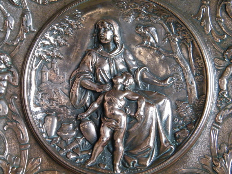 Renaissance Style Copper Plaque, Gustav Grohe 1829-1906