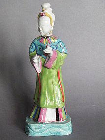 Chinese Export Famille Rose Figure of a Lady c1780-1800