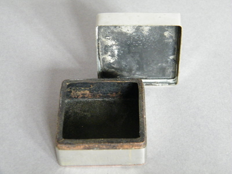 Small Paktong Ink Box - Republic Period (1912-1949)