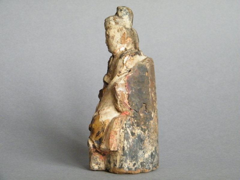 Small Wood Carving of Official,  Ming Dynasty 1368-1644