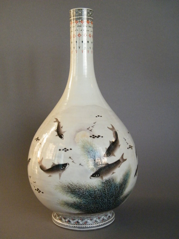 40cm Bottle Vase signed Deng Bishan  Republic 1912-1949