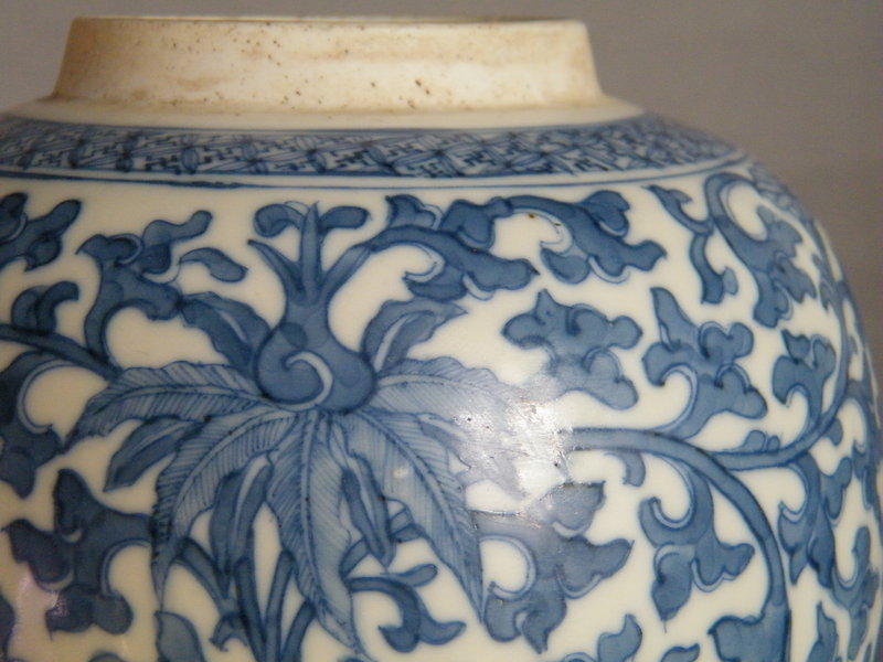 Rare &amp; Fine Blue White Jar Kangxi Mark circa 1800-1850  **SOLD**  2018