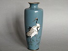 18/19thC Japanese Cloisonne Enamel Vase Meiji 1868-1911